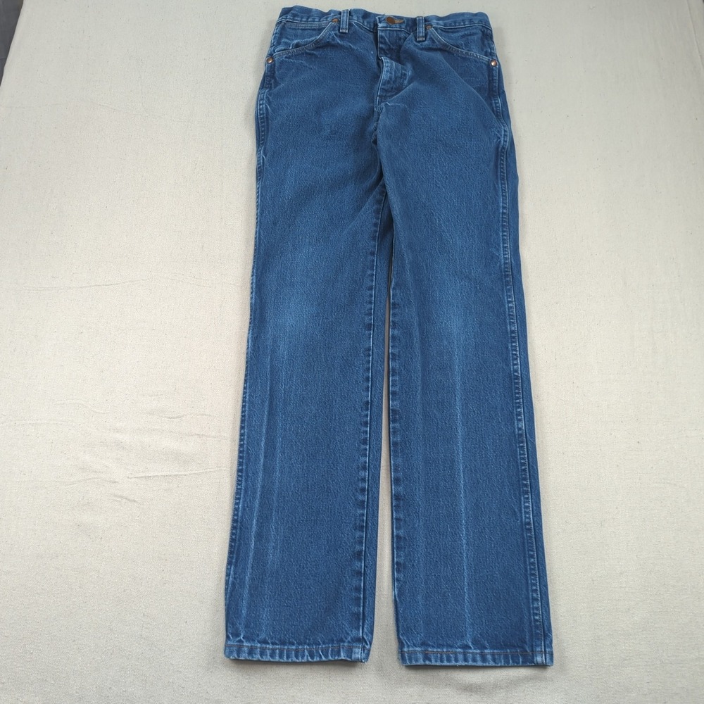 Wrangler‎ Jeans Mens 31x32 Blue Western Cowboy Cut 936 Rodeo Rancher Distressed